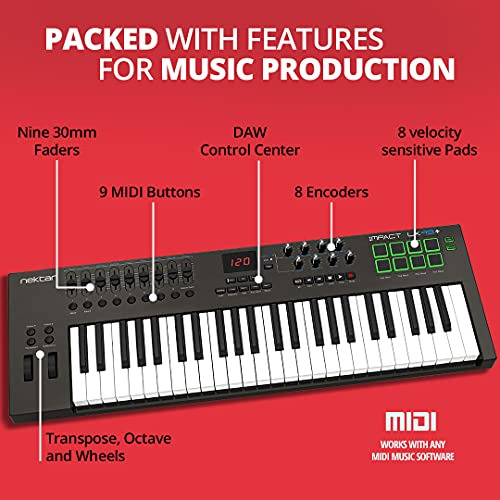 Controlador Midi Usb Nektar Impact Lx49+, Integración Daw