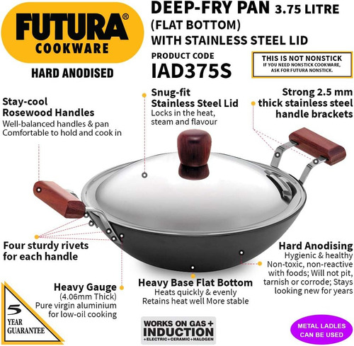 Futura Induccion Compatible Duro Anodizado Fondo Plano Pr...