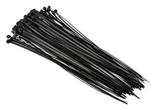 Heavy Duty 16 Black Cable Ties With 110 Lb Tensile Str...