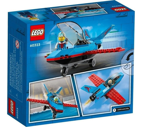 Imagen 2 de 6 de Lego City Avion Con Piloto Acrobatico 59 Pzas Bloques 60323