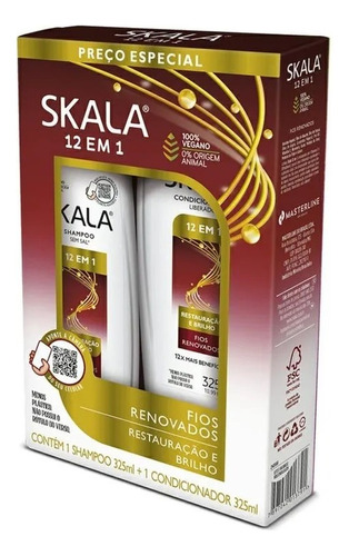 Shampoo E Condicionador 12 Em 1 - Skala 325ml Cada