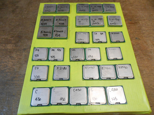 Lote 30 Micro Procesadores Amd Intel - 775 Am2 Funcionando (Usado)
