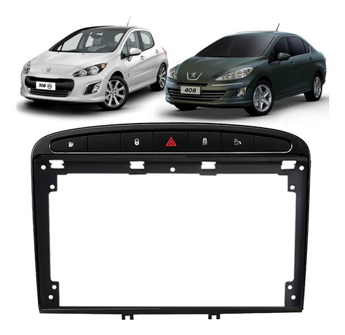 Moldura Painel Peugeot 308 408 2012 A 2019 9 Polegadas Dvd