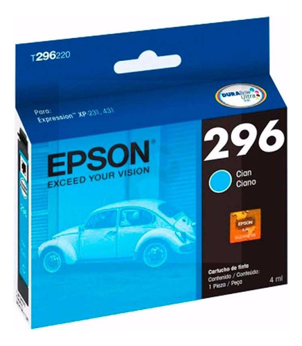 Cartucho Epson 296 Cian Original (vencido)