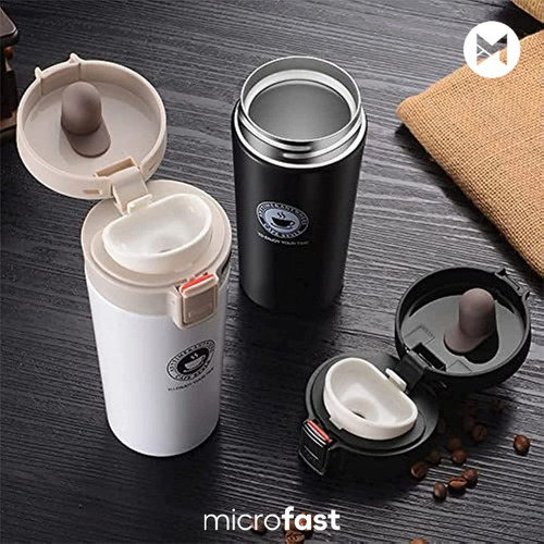 Imagen 5 de 10 de Vaso Térmico Acero Inox Anti Vuelco Frío Calor 380ml Minimal