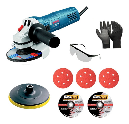 Kit Esmerilhadeira Lixadeira Bosch 670w + Kit Discos 