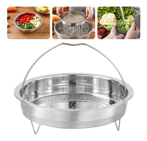 Ff Cesta Vaporera Acero Inoxidable, Olla Vaporera Para 24cm