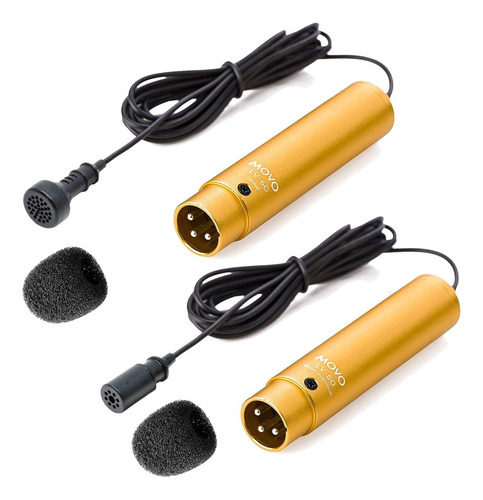Movo Lv-6 Xlr Lavalier Microphone Set Micrófono Y Micrófono