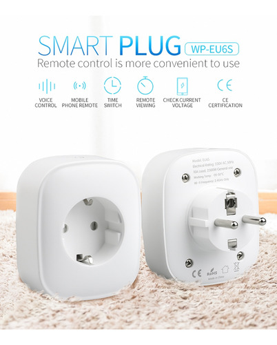 Adaptador Inteligente De Extensión Wifi Estándar Europeo Con