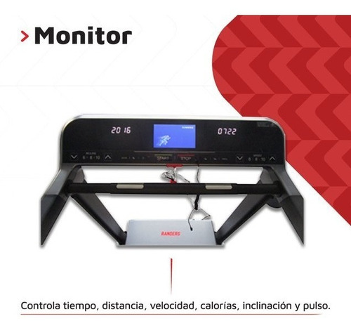 Imagen 4 de 10 de Cinta Motorizada Randers Arg-783 Inclinacion Electronic