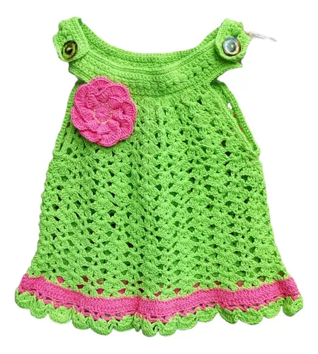 vestido de crochê infantil