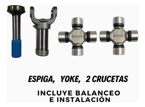 Espiga Y Yoke Del Cardan De Machito. Kit De Reparación 