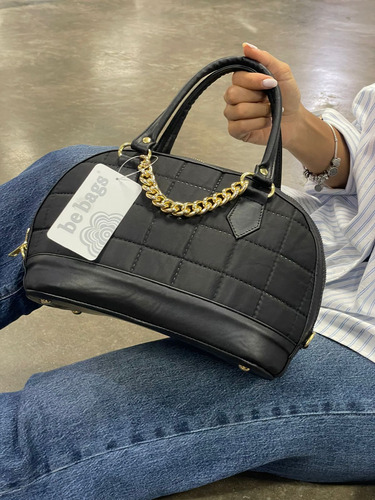 Bolso Abollonado Pongge Negro Mod. 23 9015