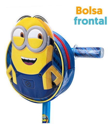 Scooter Para Niño Minions Con Luces Marca Apache Azul Minions