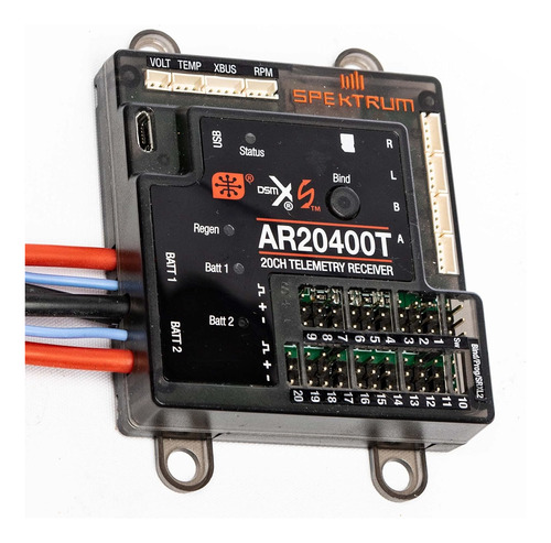 Spektrum Ar20400t Receptor De Telemetría Powersafe De 20 Can