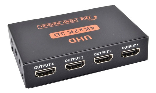 Imagen 2 de 4 de Combo Hdmi Splitter 1x2 Salidas + Cable 3 Mts+ Adaptador