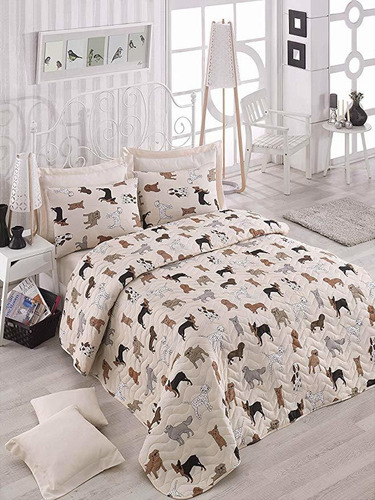 Animales Perros De Cama, Full / Queen Size Colcha / Cobertor