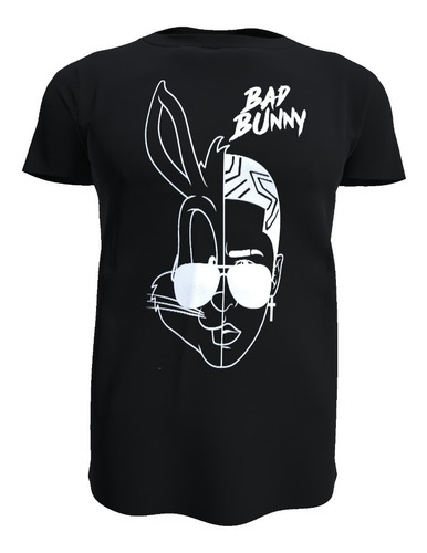 Polera Bad Bunny, Bugs Bunny, 100% Algodón Concierto
