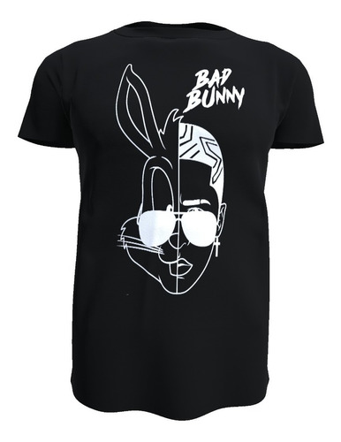 Polera Bad Bunny, Bugs Bunny, 100% Algodón
