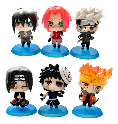 Naruto Set De 6 Figuras Coleccionables Jiraiya Sakura Gaara 