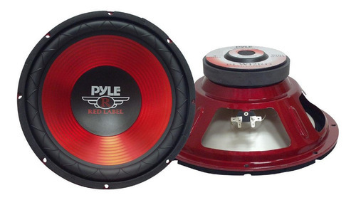 Subwoofer Pyle 12 Pulgadas 800 Watts 4 Ohms Color Rojo