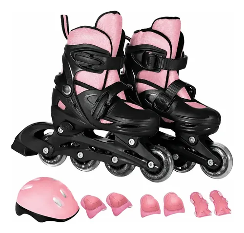 Patins Roller Kparts Ajustável Infantil 4 Rodas Com Freios