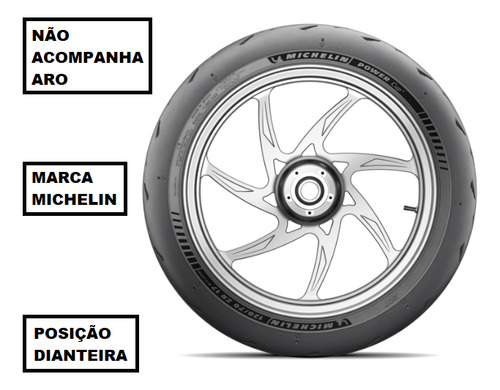 Pneu Moto Michelin Dianteiro 120/70-17 Power Cup 2 Nc 700x