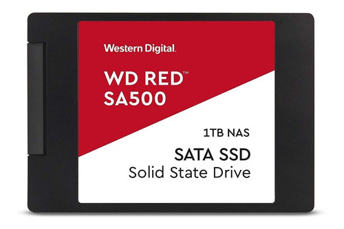 Hd Ssd Western Digital Red Sa500 500 GB Sata - WDS500G1R0a Color Plata/Negro