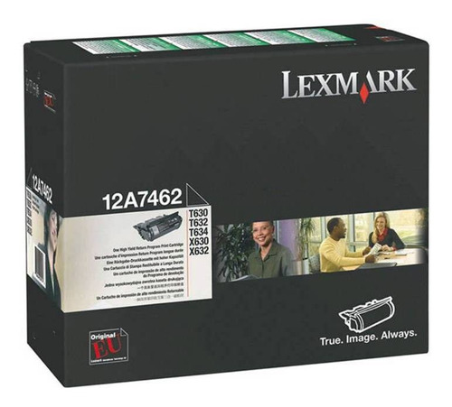 Tóner Lexmark 12a7462 Negro 21000 Páginas