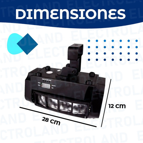 Imagen 5 de 10 de Mini Spider Cabezal Movil Doble Barra Led 8 X 3 W Rgbw