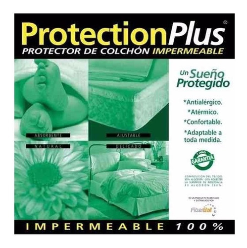Protector De Colchón Impermeable Toalla Y Pvc  150 Cm