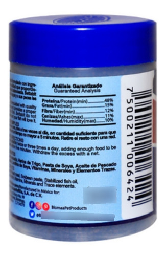 Alimento Para Peces Betta 25 Gr. 50 Piezas Bettabit