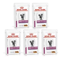 Comprar Kit 5 Unidades Ração Royal Canin Renal Chicken Sachê 85g