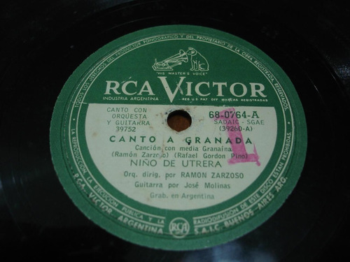 Pasta Niño De Utrera Jose Molinas Guitarra Rca Victor C62