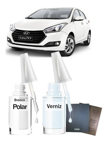Tinta T Risco Carro Hyundai Hb20s Impress 2019 Branco Polar