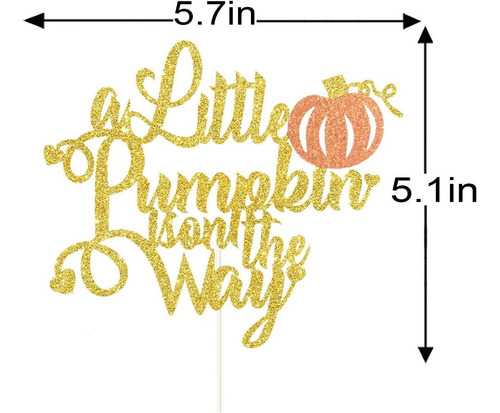 Little Pumpkin Is On The Way Cake Topper, Pumpkin Cake Toppe