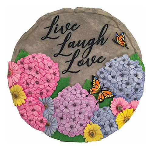 Spoontiques 13238 Live Laugh Love Stepping Stones, Multicolo