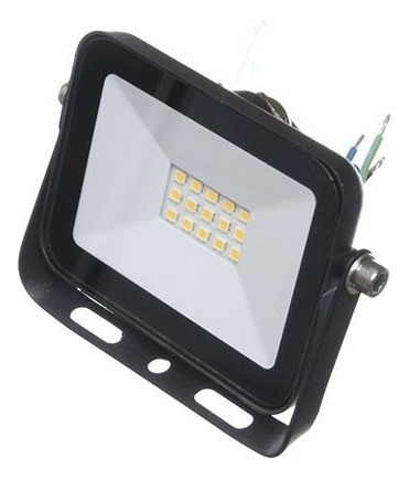 Reflector Led 3000 K 10 Watts Ip65 (calido) Silverlight Color De La Carcasa Negro Color De La Luz Blanco Cálido