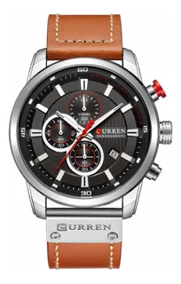 Reloj Curren 8291 Deportivo De Cuero Para Hombre Cronógrafo