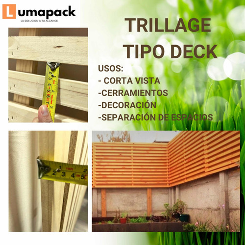 Imagen 2 de 2 de Reja De Madera Tipo Deck