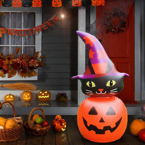 . Iluminación Rgb Inflable De Decoración De Halloween De