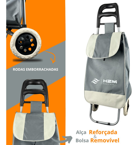 Carrinho De Compras Feira Supermercado Multiuso 30kg