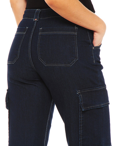 Jeans Wados Recto Cargo Raw Tiro Medio Pretina Interna