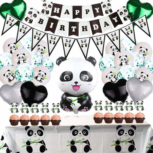 Lindo Panda Suministro Fiesta Para Niña Feliz Cumpleaño Niño