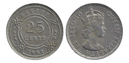 Belice 25 Cents 1981 Bz#01 (Usado)