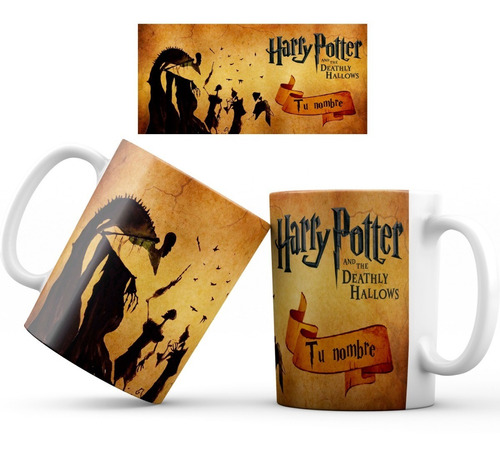 Mug Taza Harry Potter Reliquias De La Muerte Nombre Vaso