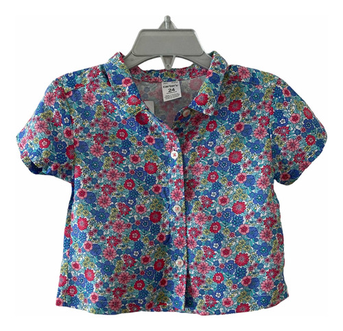 Camisa Blusa Carters Corta Floreada Nena Talle 24 Meses