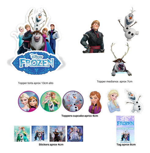 Kit Combo Decoracion Cumpleaños Frozen Elsa Anna - Marvez