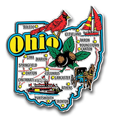 Imán Ohio Jumbo State De Classic Magnets, Coleccionable