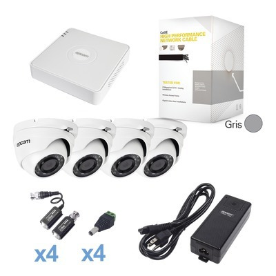 Kit 4 Camaras Hd + Disco Duro 1tb + 100 Mts De Cable + Envio